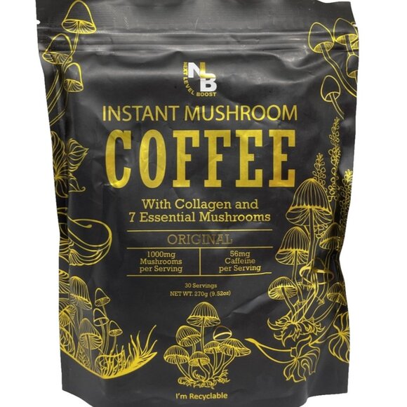 Next Level Boost Instant Mushroom Coffee Collagen and 7 Essential 3 Pack Lot - Picture 2 of 3
